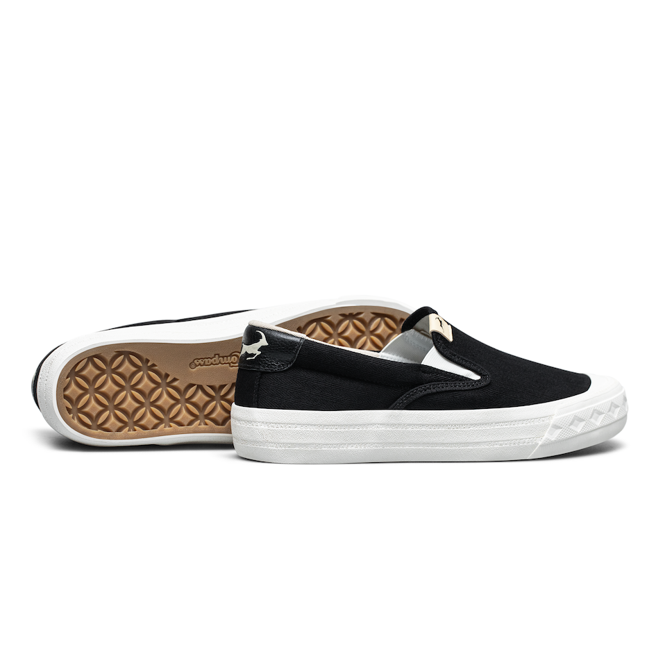 Retrograde Slip On Herringbone Black
