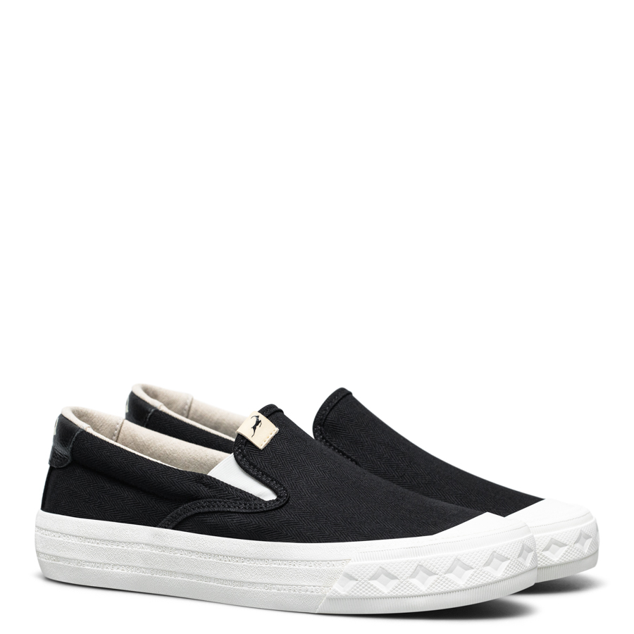 Retrograde Slip On Herringbone Black