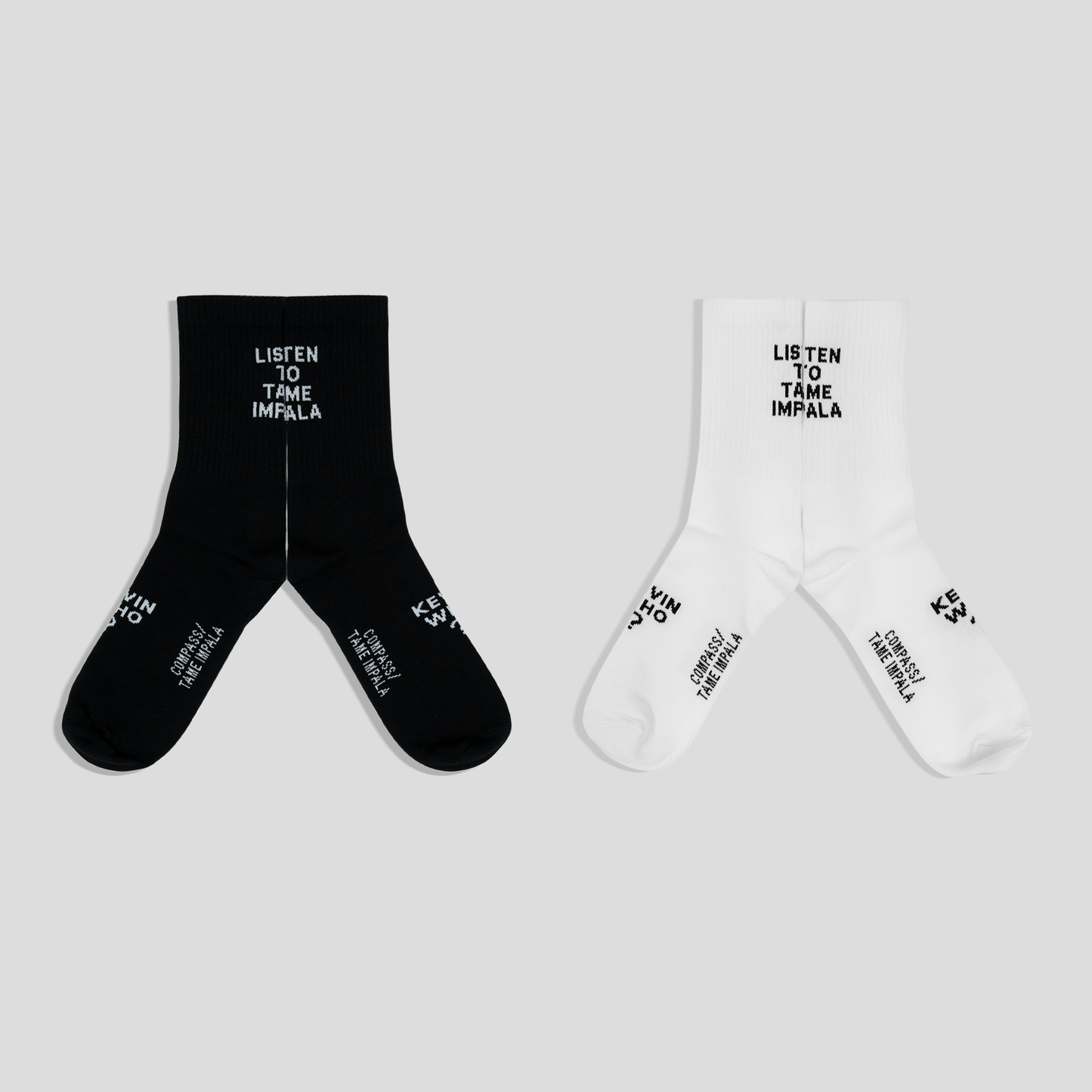 Tame Impala Socks Black White
